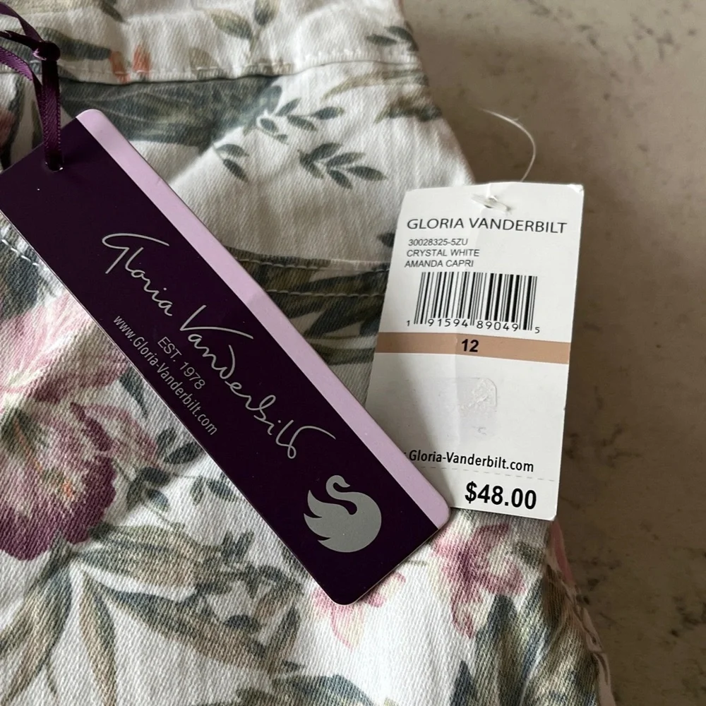 NWT Gloria Vanderbilt Amanda Capri size 12 - Picture 2 of 4